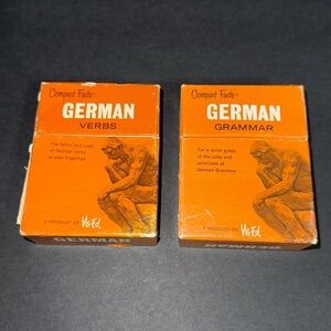 VTG 1960s VIS-ED GERMAN Vocabulary Card Set Grammer Verbs HOMESCHOOL Curriculum
